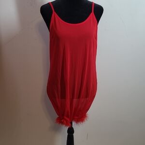 Fashion Nova Red Chemise Intimates